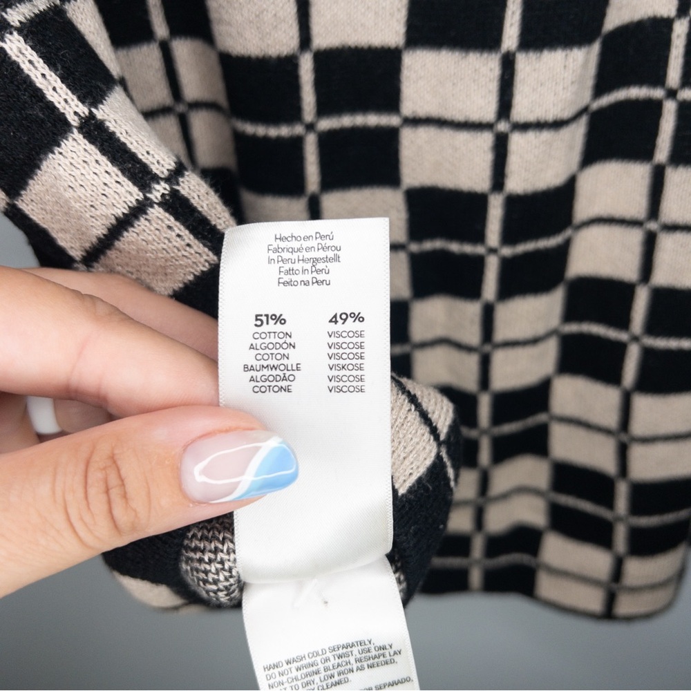 MOTHER The Offsides Henley Check This Sweater Polo Shirt - Picture 9 of 9